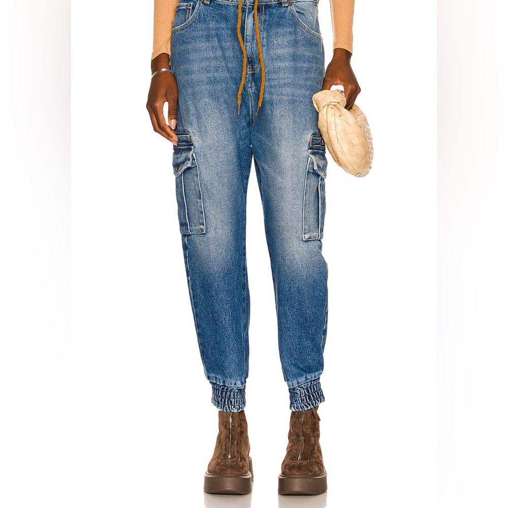 NWT SER.O.YA Veronica Jogger Jeans  Tahoe Wash Size 26 Made in Italy